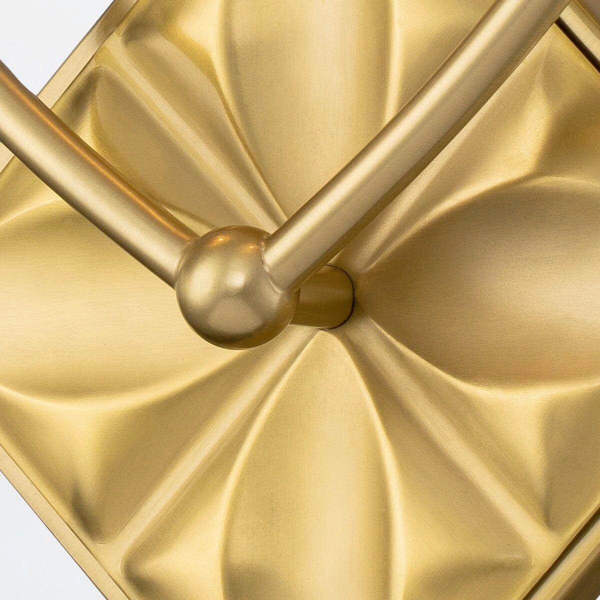 WANDLEUCHTE Quintiesse 45,7/30,5/10,2 cm  - Messingfarben, KONVENTIONELL, Glas/Textil (45,7/30,5/10,2cm) - Elstead Lighting