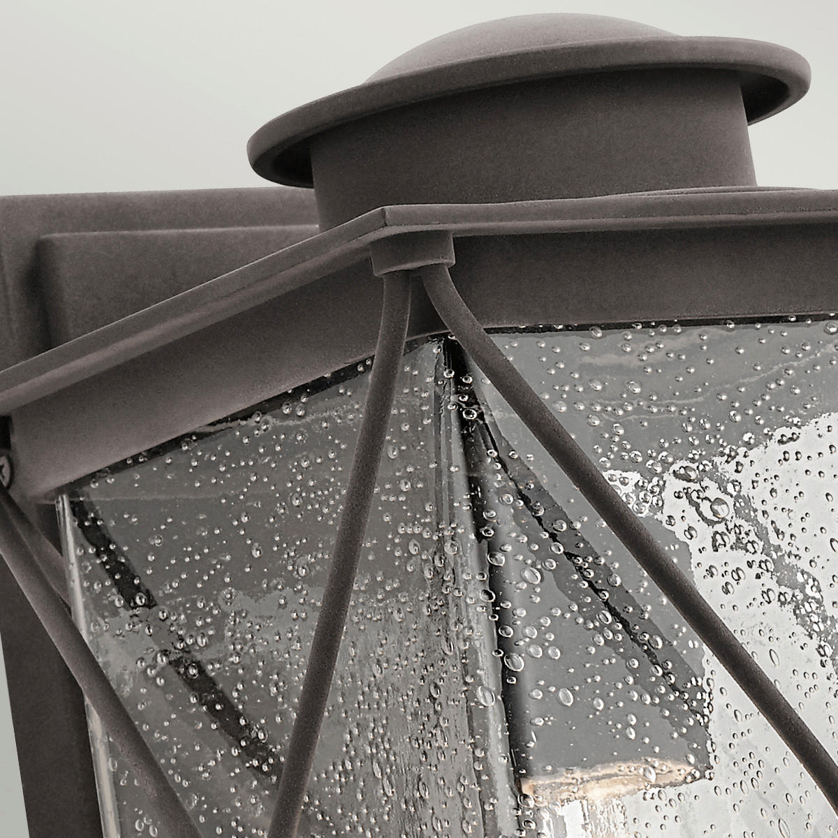 AUßENWANDLEUCHTE 20.4/32.2/23.4 cm   - Zinkfarben, KONVENTIONELL, Glas/Metall (20.4/32.2/23.4cm) - Elstead Lighting