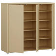 SCHUHSCHRANK  in 109,2/99,1/34,9 cm  - Hellgelb/Grau, MODERN, Holzwerkstoff/Kunststoff (109,2/99,1/34,9cm) - Carryhome