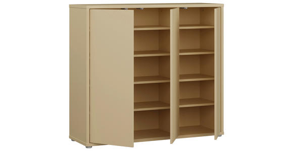 SCHUHSCHRANK  in 109,2/99,1/34,9 cm  - Hellgelb/Grau, MODERN, Holzwerkstoff/Kunststoff (109,2/99,1/34,9cm) - Carryhome