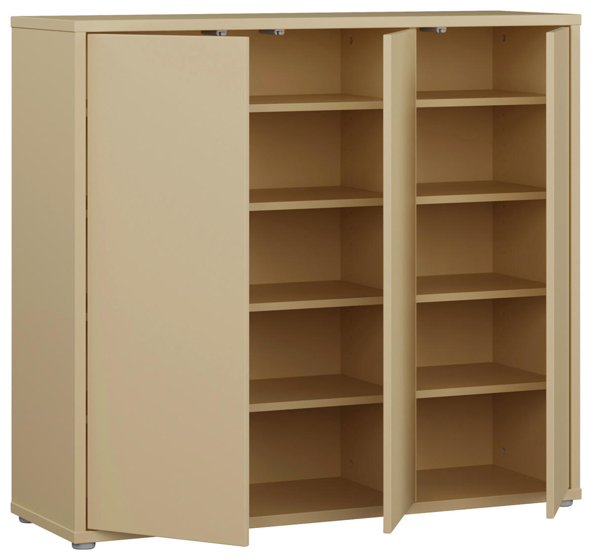 SCHUHSCHRANK  in 109,2/99,1/34,9 cm  - Hellgelb/Grau, MODERN, Holzwerkstoff/Kunststoff (109,2/99,1/34,9cm) - Carryhome