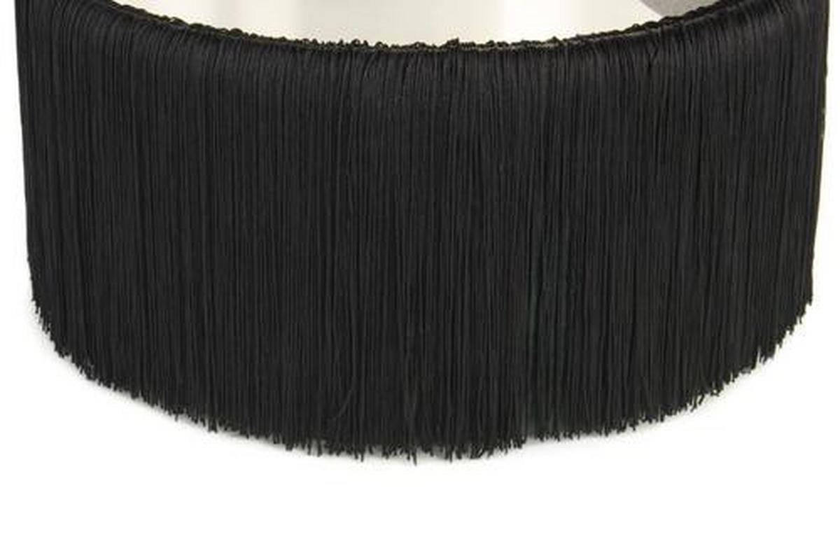 HOCKER Samt Schwarz, Silberfarben, Dunkelgrün  - Dunkelgrün/Silberfarben, Basics, Textil/Metall (41/44,5/41cm) - Kayoom