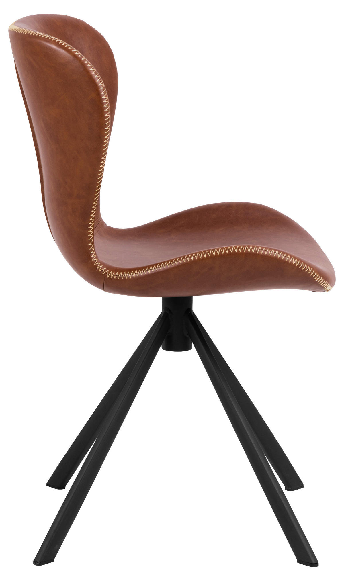 STOL läderimitation  - brun/svart, Design, metall/plast (46,5/81/53cm) - MID.YOU