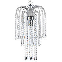 KRISTALL-HÄNGELEUCHTE 30/30/100 cm   - Chromfarben, KONVENTIONELL, Glas/Metall (30/30/100cm)