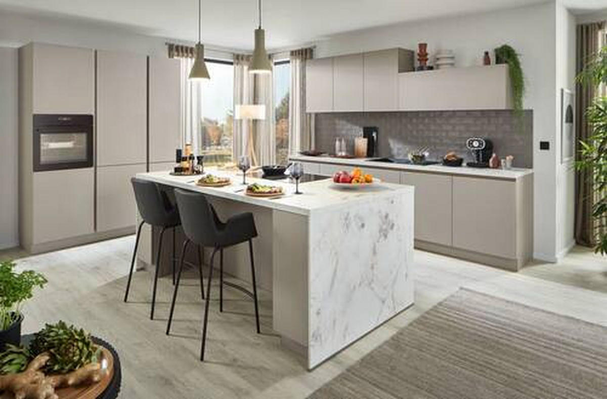 EINBAUKÜCHE   - Cappuccino, Design, Holzwerkstoff - Dieter Knoll