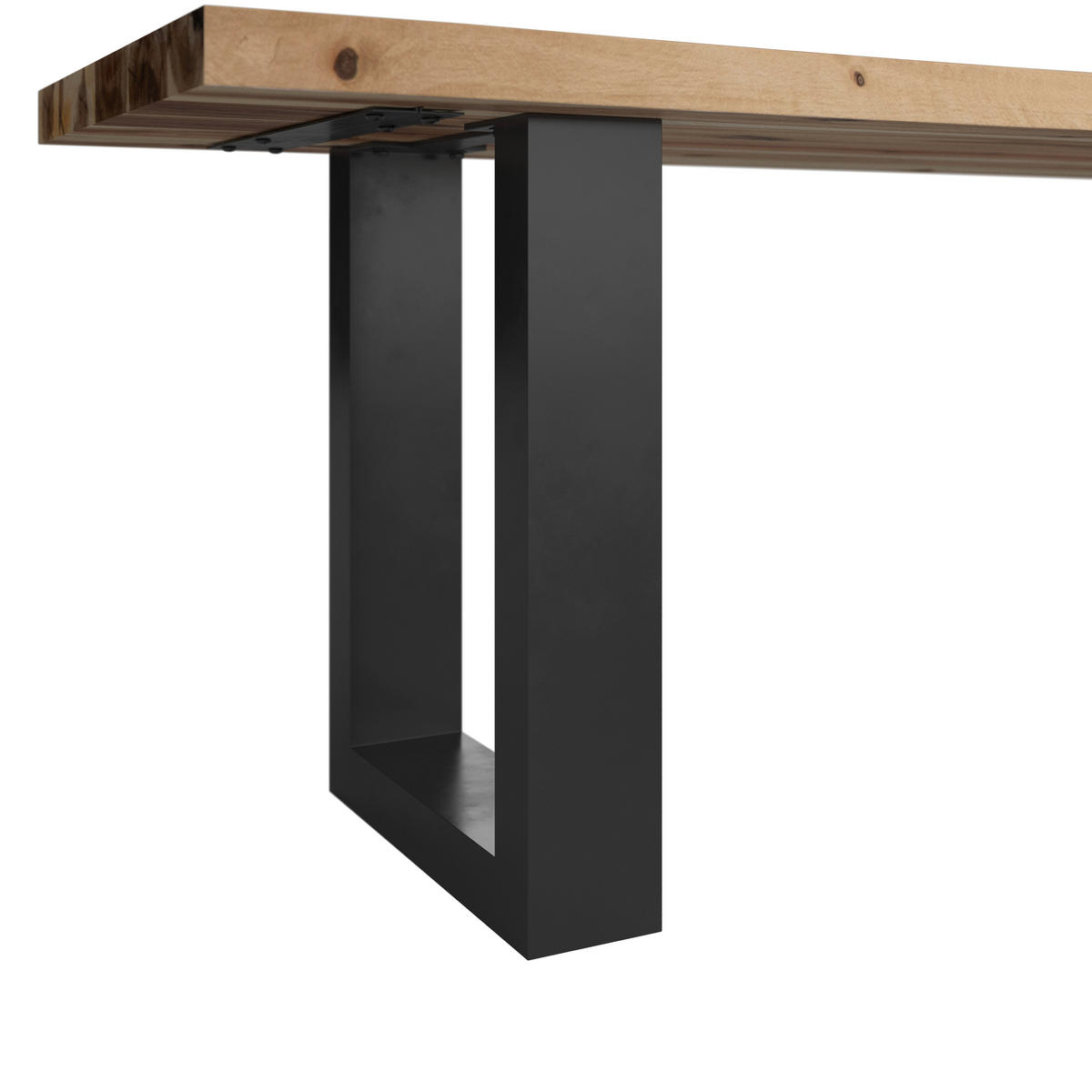 GARTENBANK 180/40/45 cm  in Schwarz, Akaziefarben  - Schwarz/Akaziefarben, Basics, Holz/Metall (180/40/45cm) - Ambia Garden