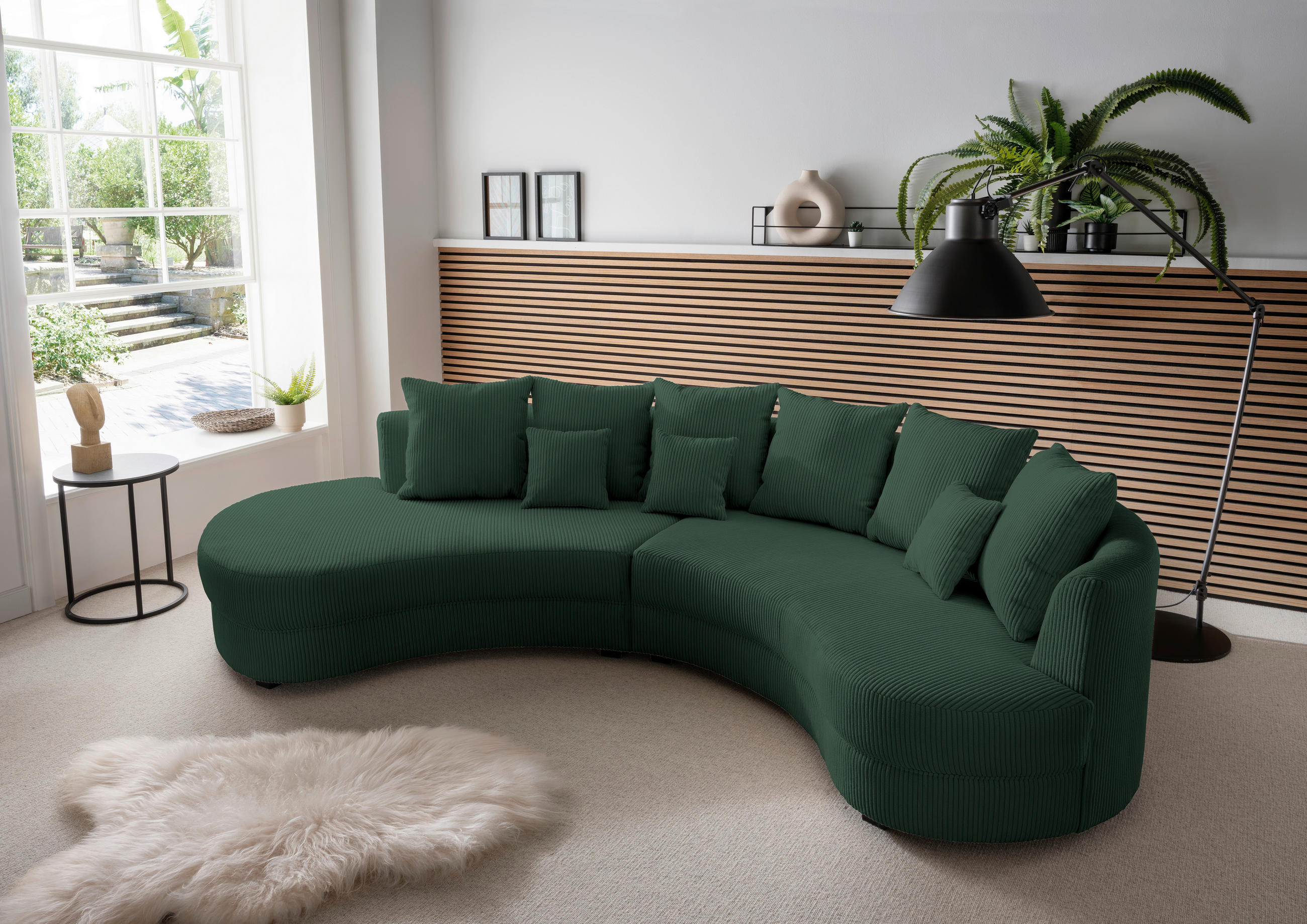 SOFFA i textil mörkgrön  - olivgrön/svart, Design, textil/plast (300/160cm) - Livetastic