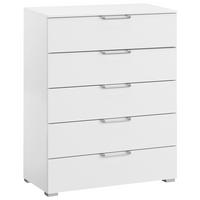 KOMMODE 80/100/42 cm Weiss  - Weiss/Silberfarben, Design, Holzwerkstoff/Kunststoff (80/100/42cm) - Novel