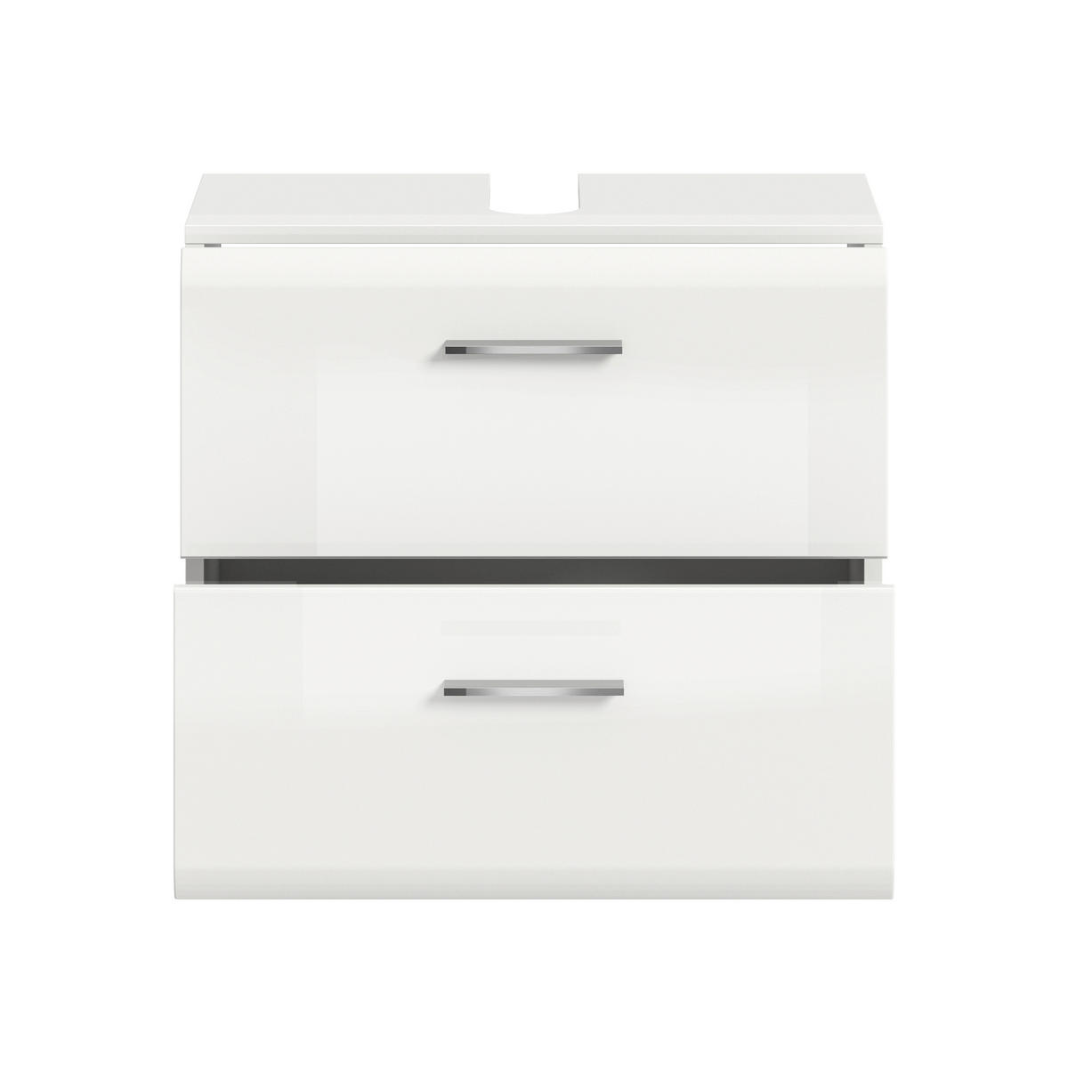 TVÄTTSTÄLLSUNDERSKÅP 60/58/30 cm  - vit/silver, Trend, trämaterial/plast (60/58/30cm) - MID.YOU