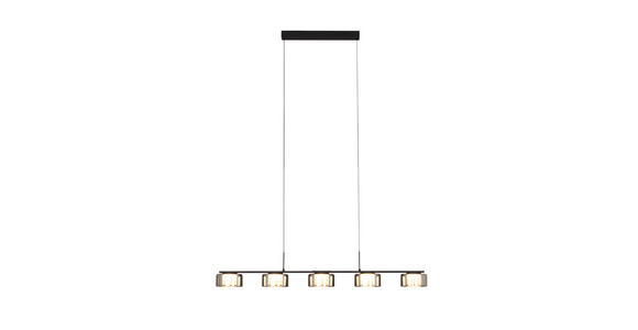 LED-HÄNGELEUCHTE Tulsa 119/15/150 cm   - Grau Hochglanz, Design, Glas/Kunststoff (119/15/150cm) - Dieter Knoll