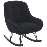 SCHAUKELSTUHL in Bouclé Schwarz  - Schwarz, MODERN, Holz/Textil (73/83/94cm) - MID.YOU