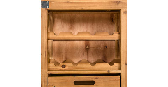 BARWAGEN Tanne massiv Grau, Naturfarben, Schwarz  - Schwarz/Naturfarben, LIFESTYLE, Holz/Metall (82,5/32,5/98cm) - Landscape