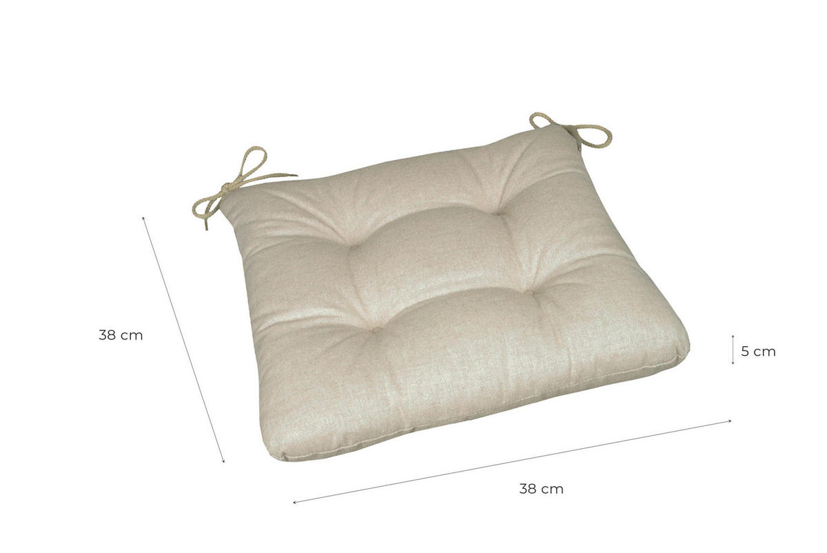 GARTENSITZKISSENSET Uni  - Naturfarben, Basics, Textil (38/5/38cm)