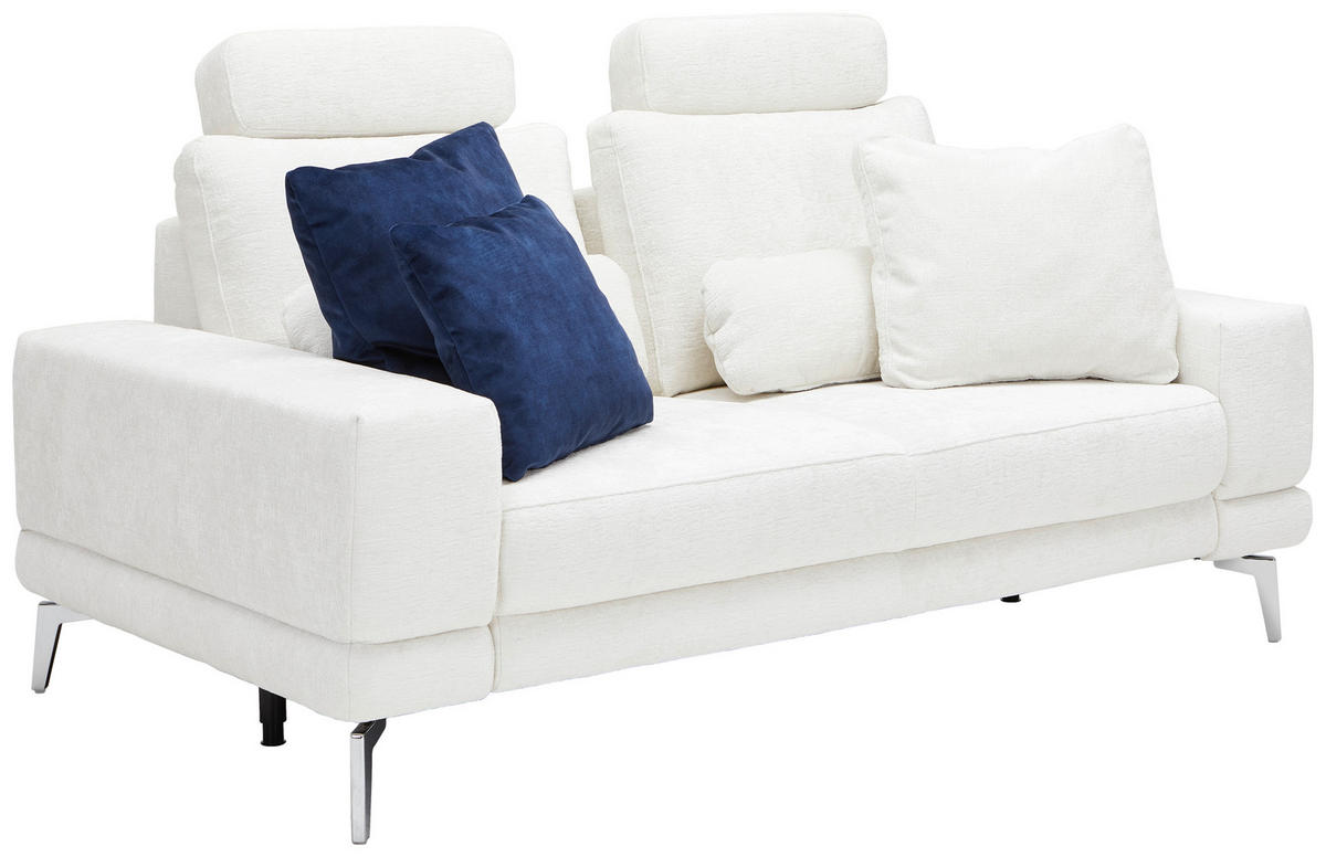 2,5-SITZER Chenille Naturfarben  - Naturfarben, KONVENTIONELL, Textil/Metall (180/83/106cm) - SetOne by Musterring
