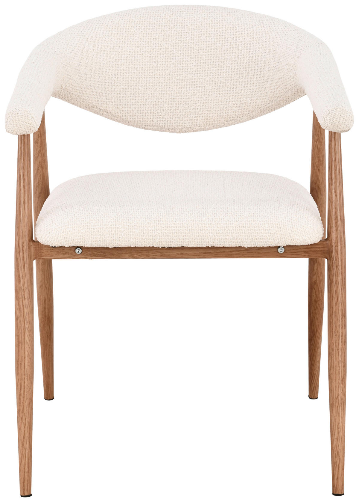 ARMLEHNSTUHL  Stoffauswahl Bouclé  Eichefarben, Creme  - Eichefarben/Creme, Design, Textil/Metall (58/78/60cm) - Lomoco