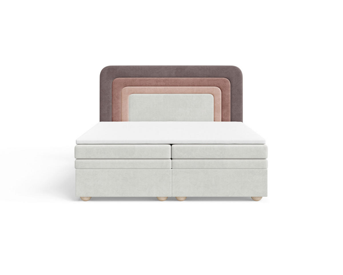 BOXBETT 180/200 cm  in Braun, Naturfarben, Rotbraun  - Rotbraun/Braun, MODERN, Holz/Kunststoff (180/200cm) - Livetastic