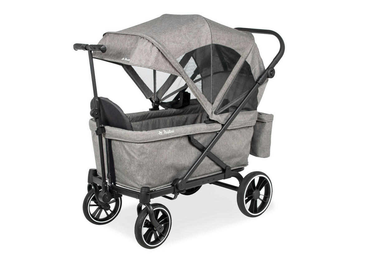 BOLLERWAGEN  CRUISER PI500   - Hellgrau, Basics, Textil/Metall (118/64/64cm) - Pinolino