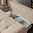 ECKSOFA in Chenille Beige  - Beige/Schwarz, MODERN, Textil/Metall (182/290cm) - Hom`in