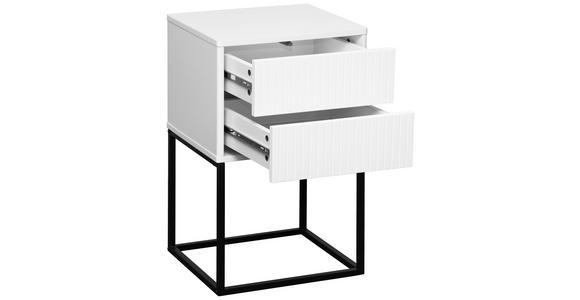 NACHTKÄSTCHEN 40/65/38,5 cm  in Schwarz, Weiß  - Schwarz/Weiß, Design, Holzwerkstoff/Metall (40/65/38,5cm) - Carryhome