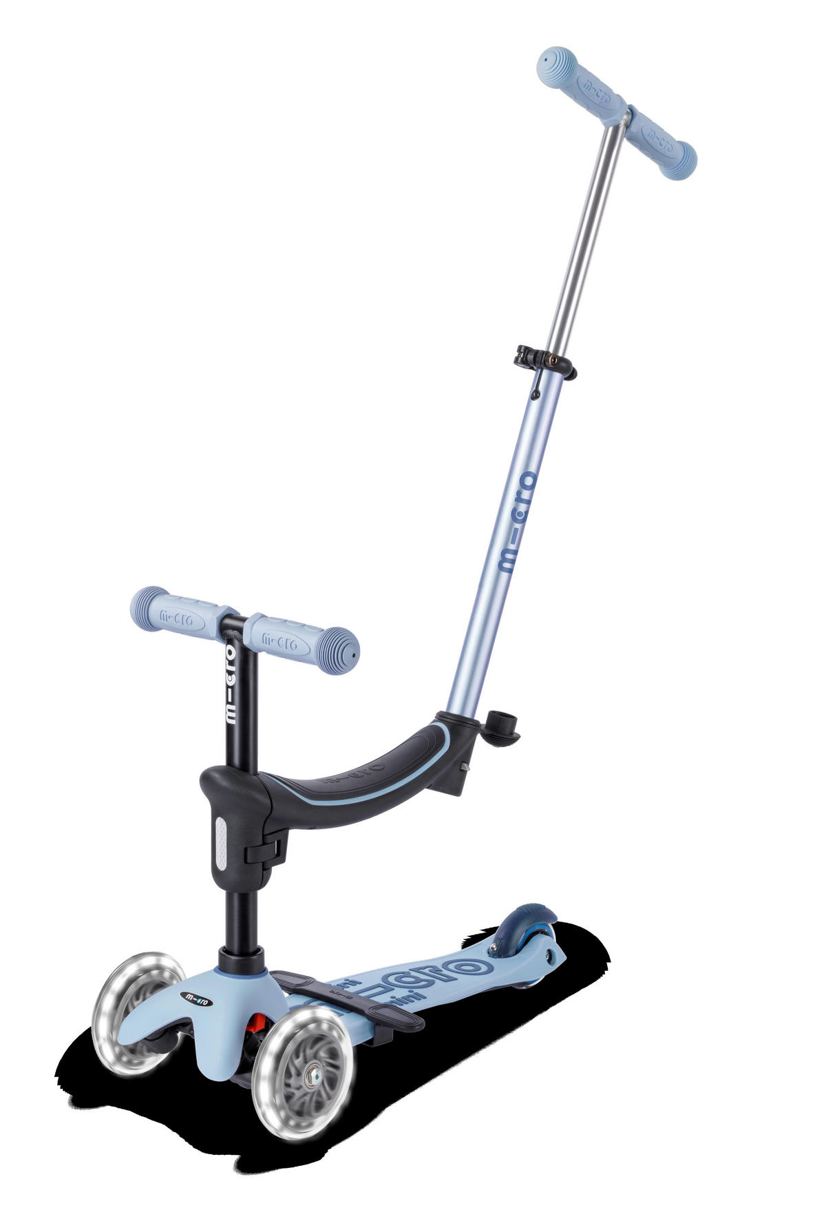 KINDERSCOOTER Mini Rock & Go  - Pastellblau, Trend, Kunststoff/Metall (67/28/45-77cm)