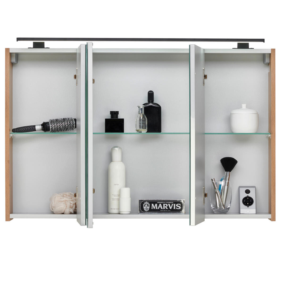 BADRUM 102 cm  - vit/mörk ek, Design, trämaterial/glas (102cm) - Novel