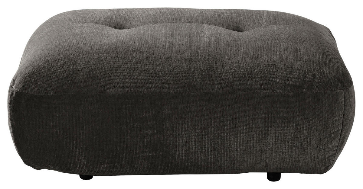 HOCKER in Textil Anthrazit  - Anthrazit/Schwarz, Modern, Kunststoff/Textil (102/46/65cm) - Trendmanufaktur