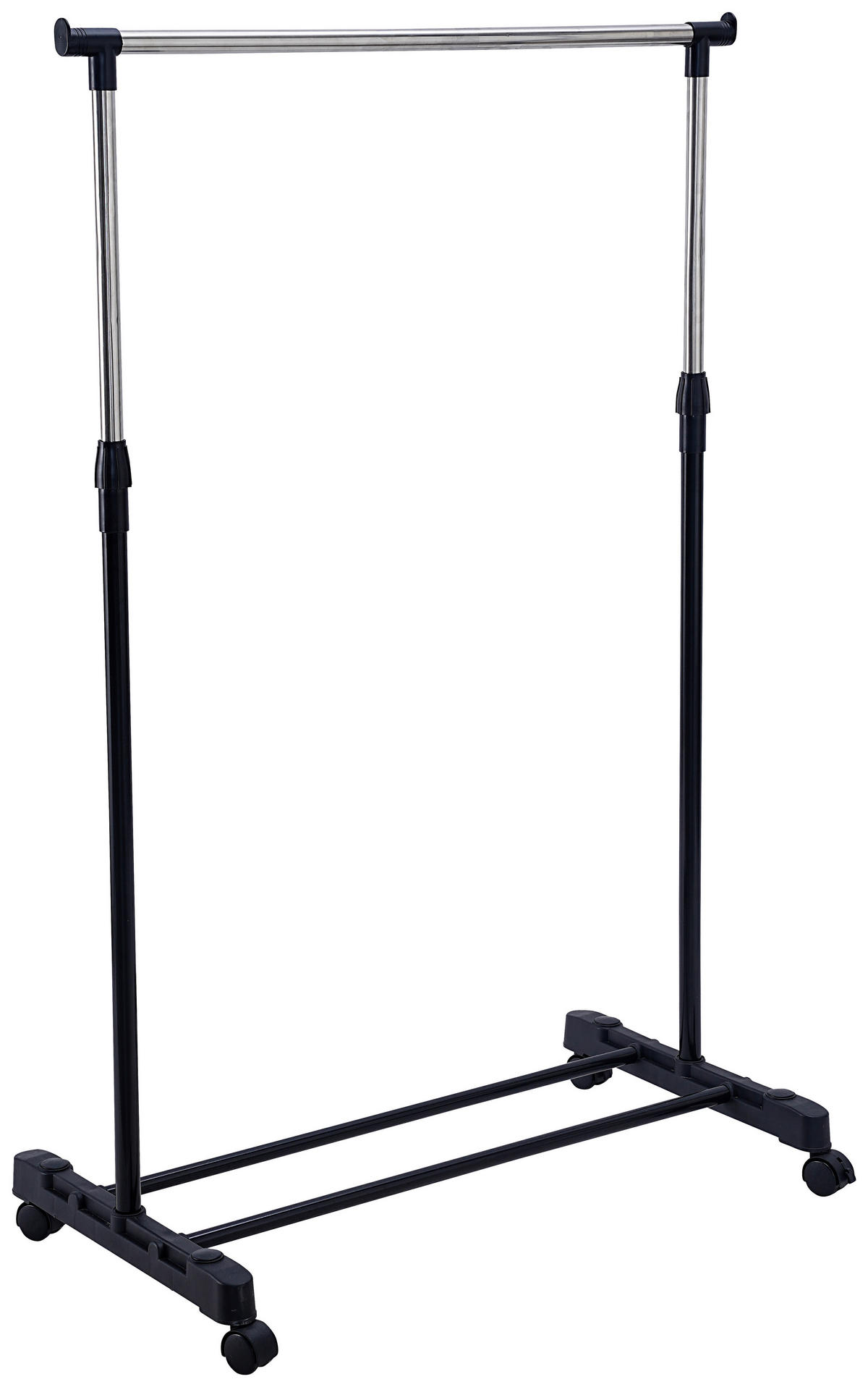 STALAK ZA ODEĆU  crna, srebrna  metal  - srebrna/crna, Osnovno, metal/plastika (80/90-160/43cm) - Boxxx