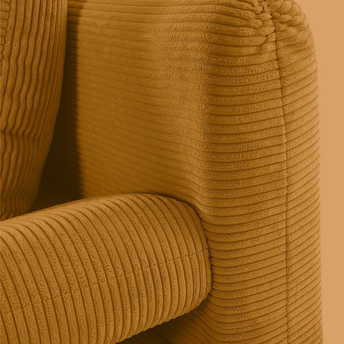 SCHLAFSOFA in Cord Dunkelgelb  - Dunkelgelb/Schwarz, Konventionell, Textil/Metall (200/78/95cm) - home24