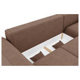 ECKSOFA in Lederlook Taupe  - Taupe/Chromfarben, KONVENTIONELL, Kunststoff/Textil (293/195cm) - Carryhome