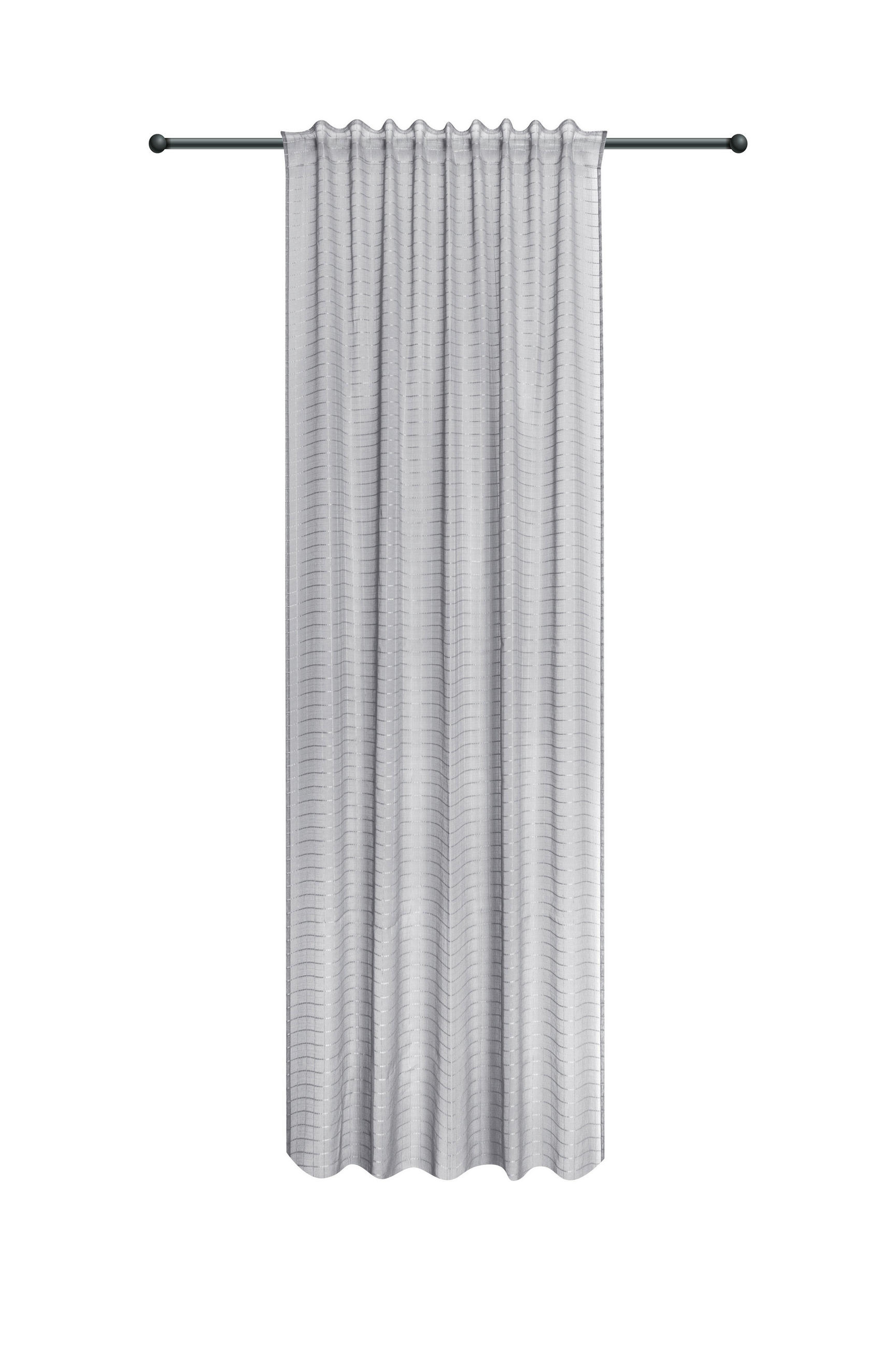 Draperie Confecționată semitransparent  - gri, Basics, textil (140/245cm) - Esposa