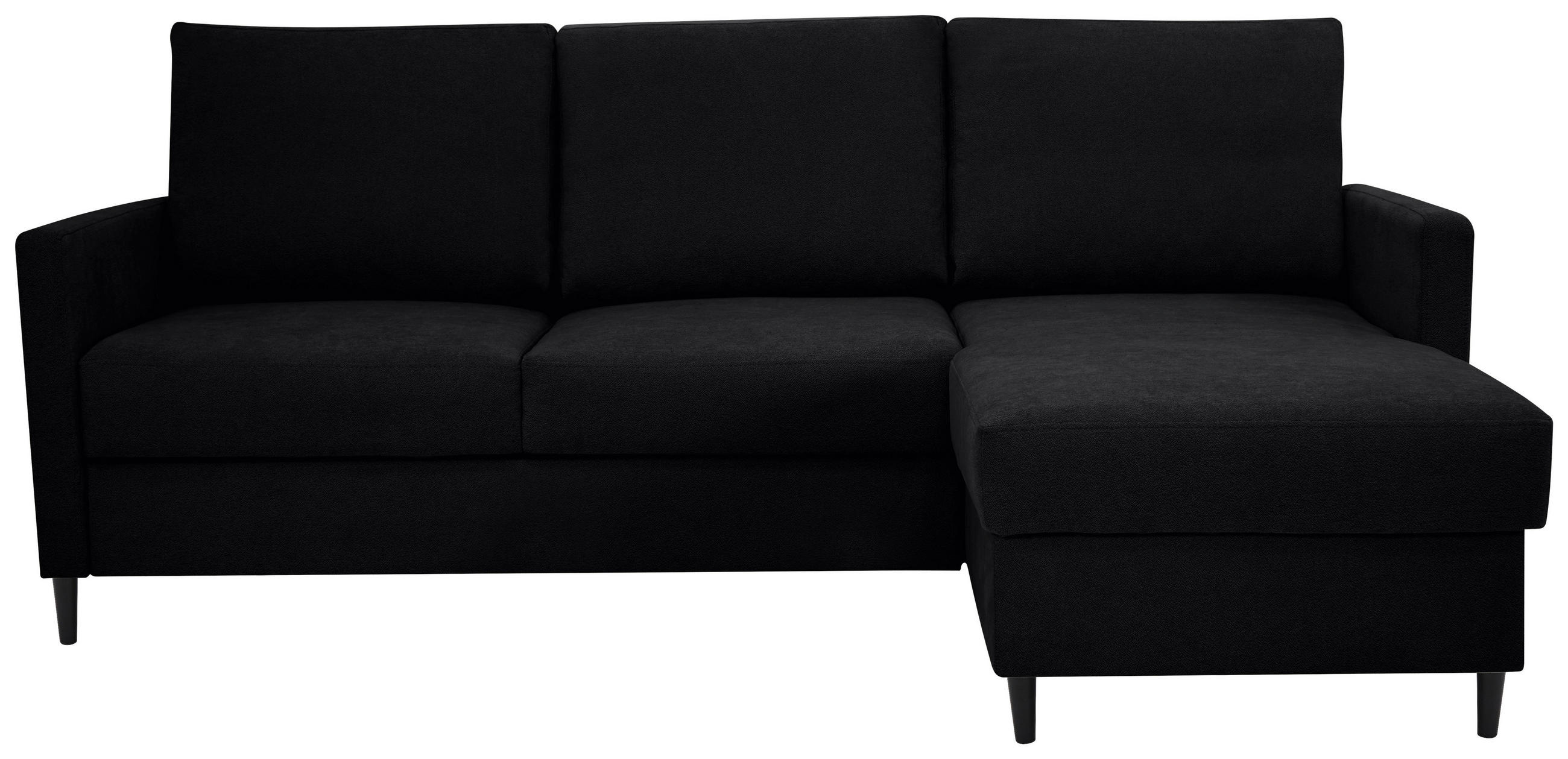 ECKSOFA - Schwarz, KONVENTIONELL, Holz/Textil (159/221cm) - Carryhome