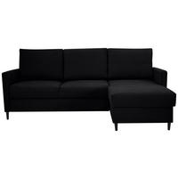 ECKSOFA - Schwarz, KONVENTIONELL, Holz/Textil (159/221cm) - Carryhome