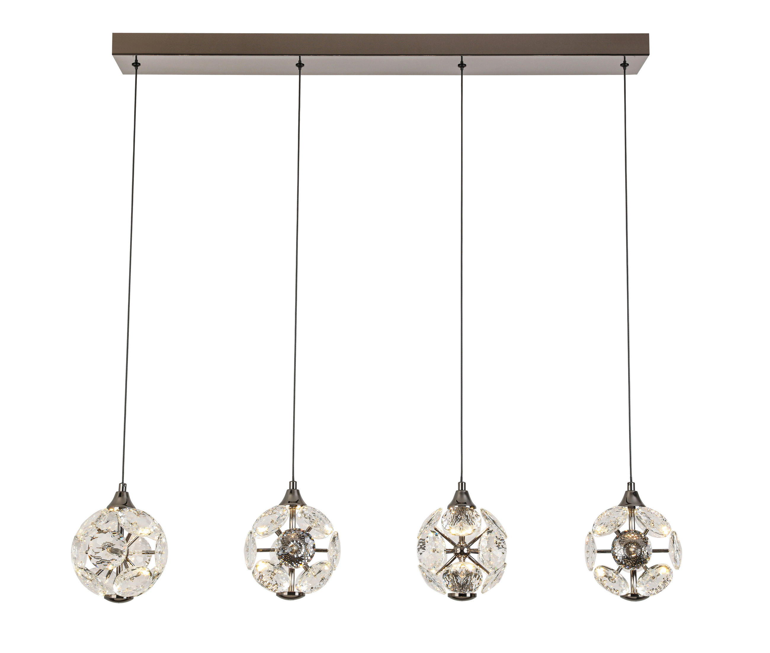 LAMPĂ SUSPENDATĂ CU LED 93/15/150 cm  - culoare crom, Trend, sticlă/metal (93/15/150cm) - Ambiente
