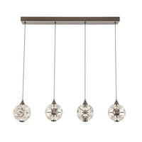 LED FÜGGŐLÁMPA 93/15/150 cm  - krómszínű, Trend, Üveg/fém (93/15/150cm) - Ambiente