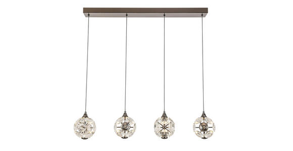 LED-HÄNGELEUCHTE 93/15/150 cm  - Chromfarben, Trend, Glas/Metall (93/15/150cm) - Ambiente