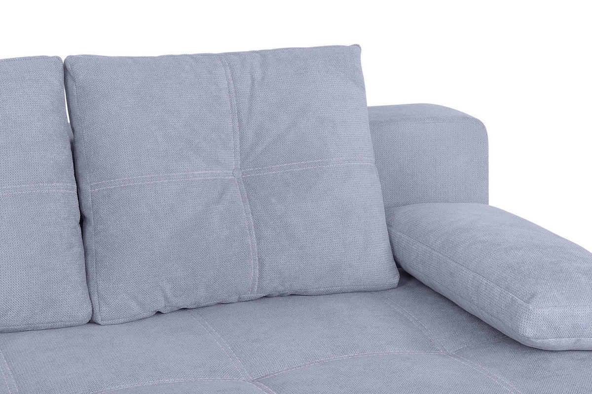 SCHLAFSOFA  mit Webstoff Grau  - Chromfarben/Schwarz, Design, Kunststoff/Textil (200/90/110cm) - P & B