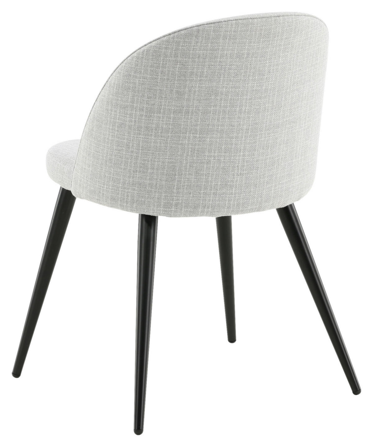 STOLSET 2 styck stål textilväv  - ljusgrå/svart, Design, metall/textil (50/77/48cm) - Livetastic