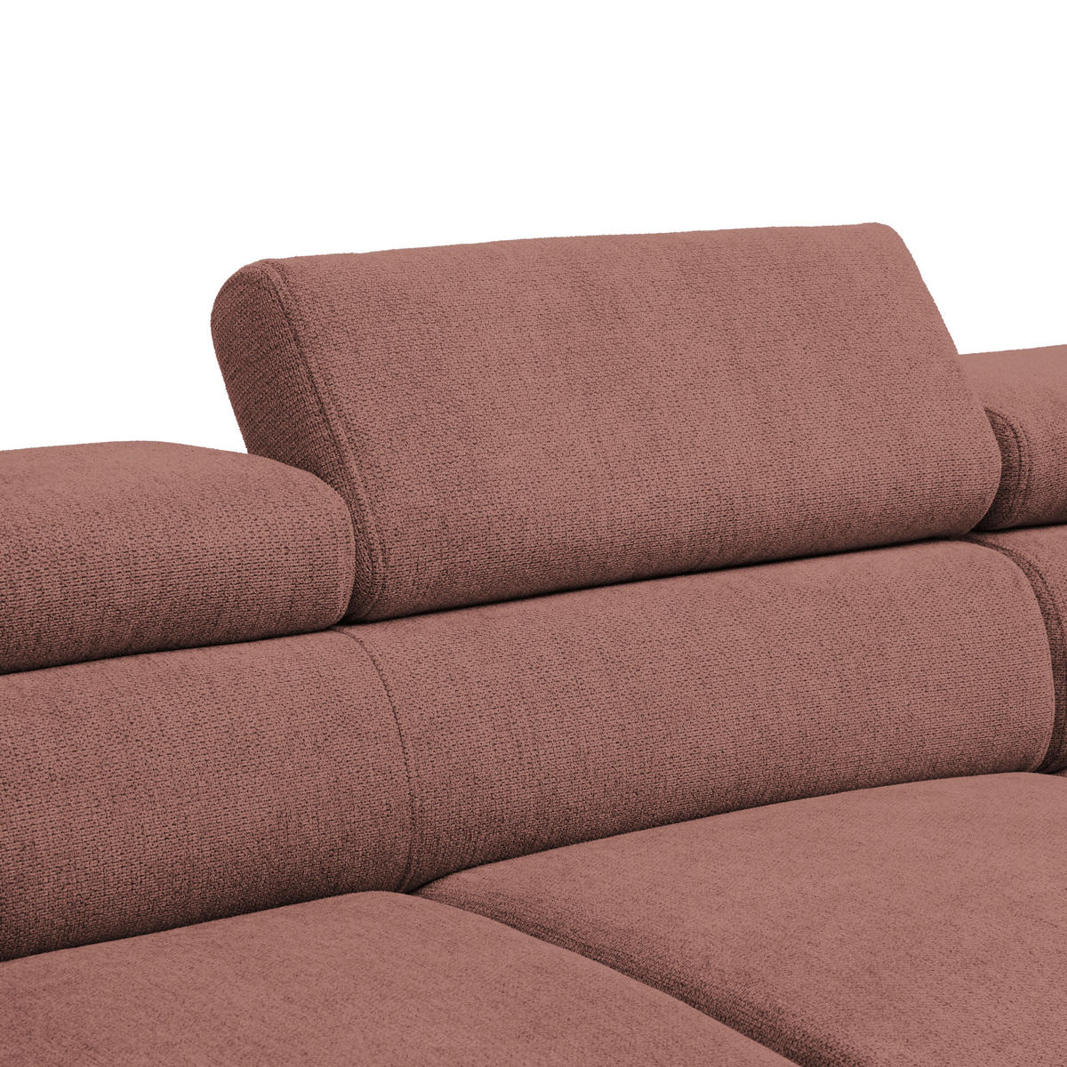 HÖRNSOFFA i vävt tyg korall  - svart/korall, Modern, metall/textil (257/198cm) - MID.YOU