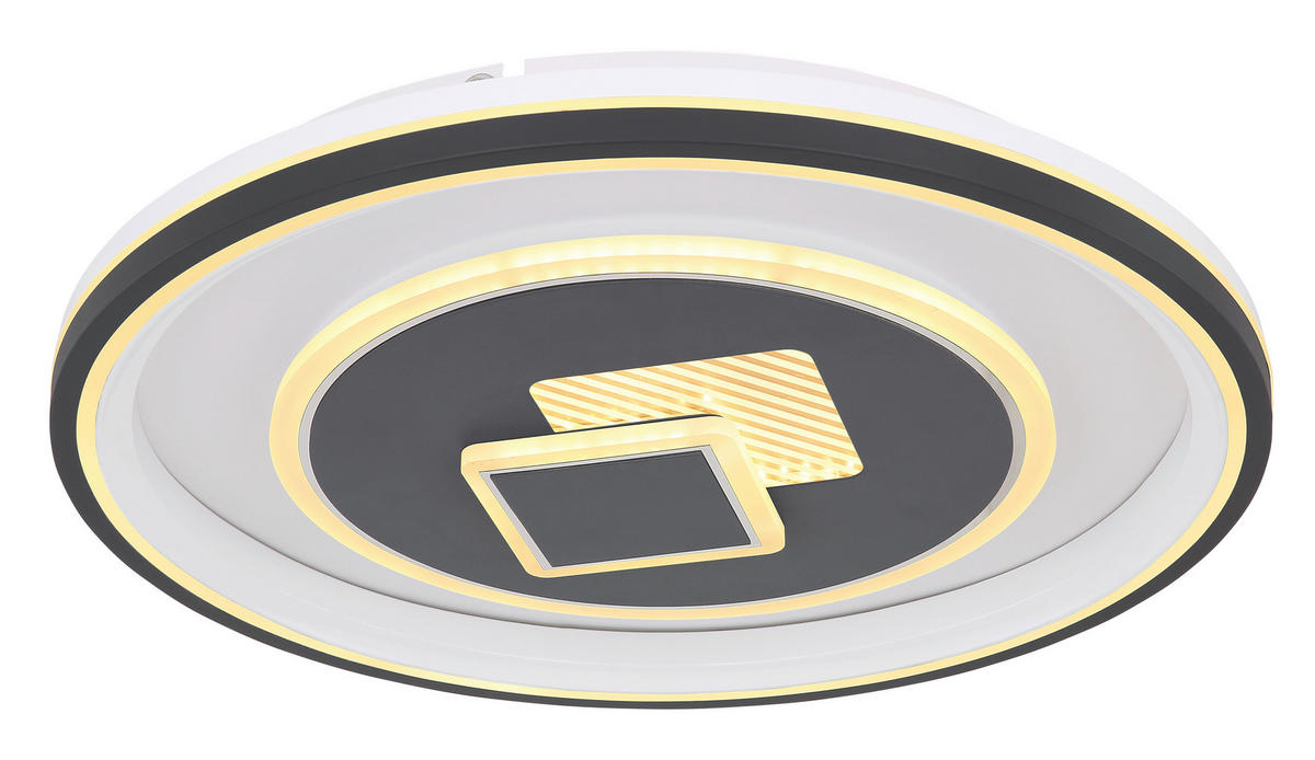 LED-DECKENLEUCHTE 46 W  50/7 cm    - Weiss/Opal, Design, Kunststoff/Metall (50/7cm) - Globo