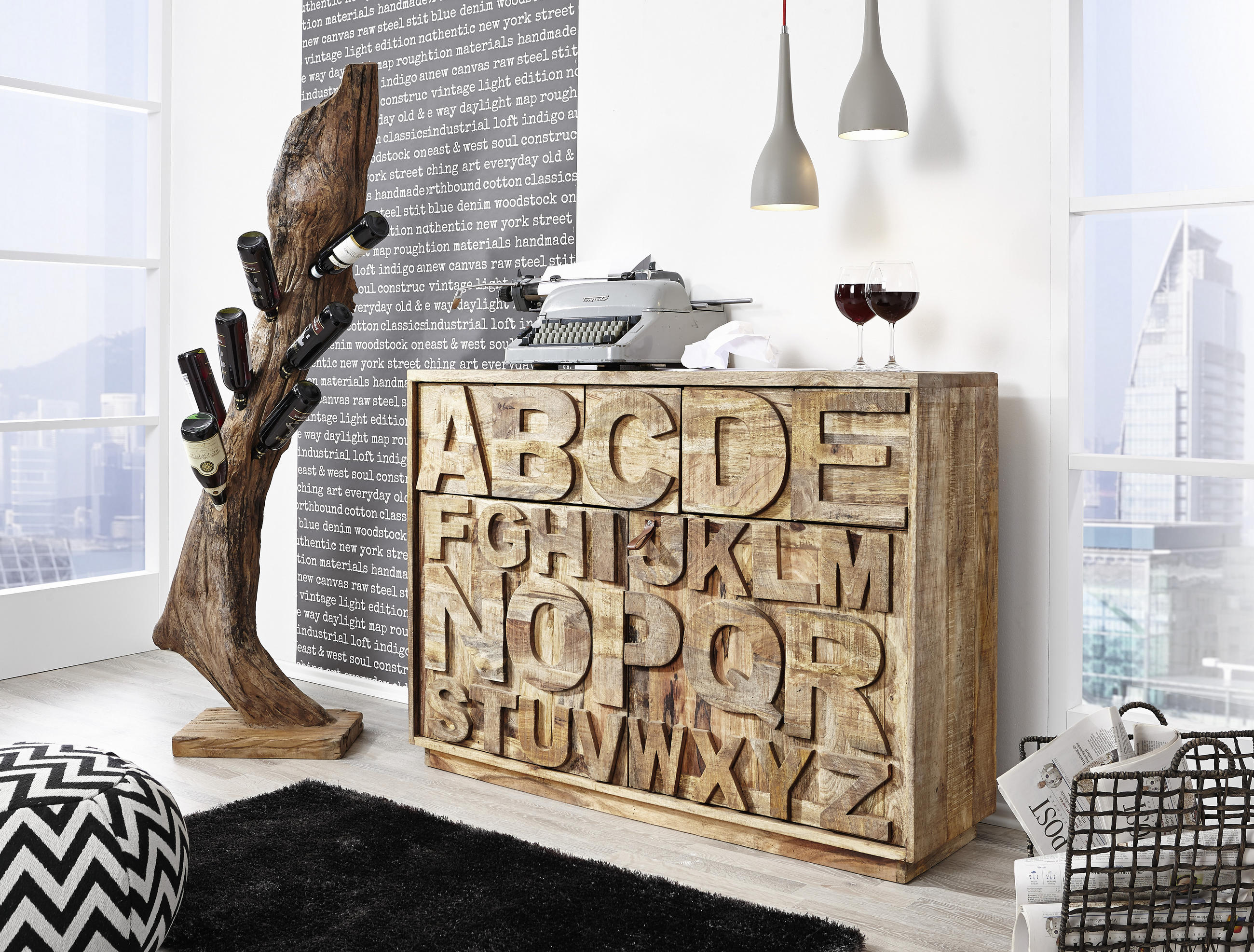 KOMMODE  in 128/91/37 cm  - Braun, Design, Holz (128/91/37cm) - Landscape