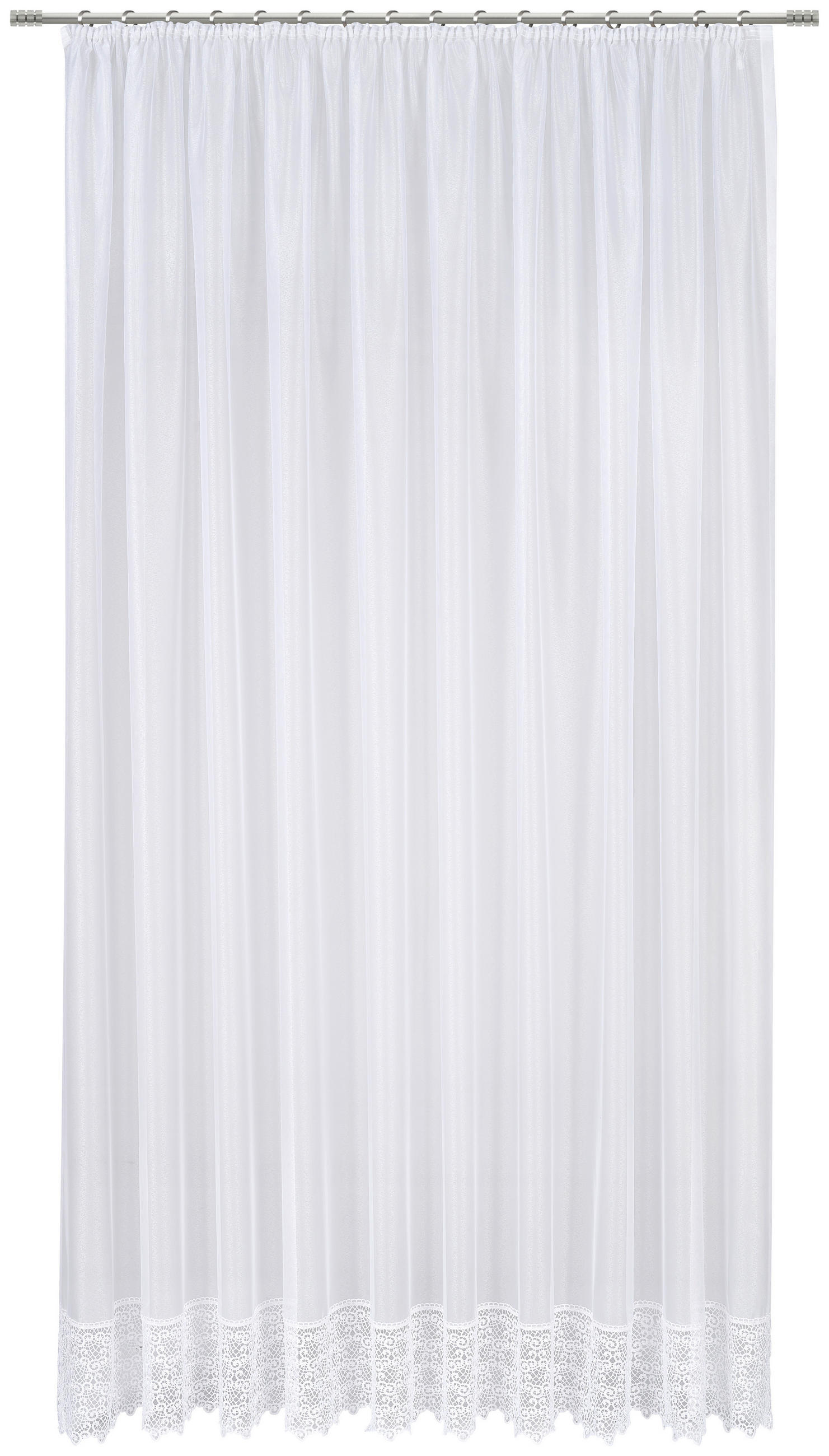 HOTOVÝ ZÁVES, 300/245 cm - biela, Konventionell, textil (300/245cm) - Esposa
