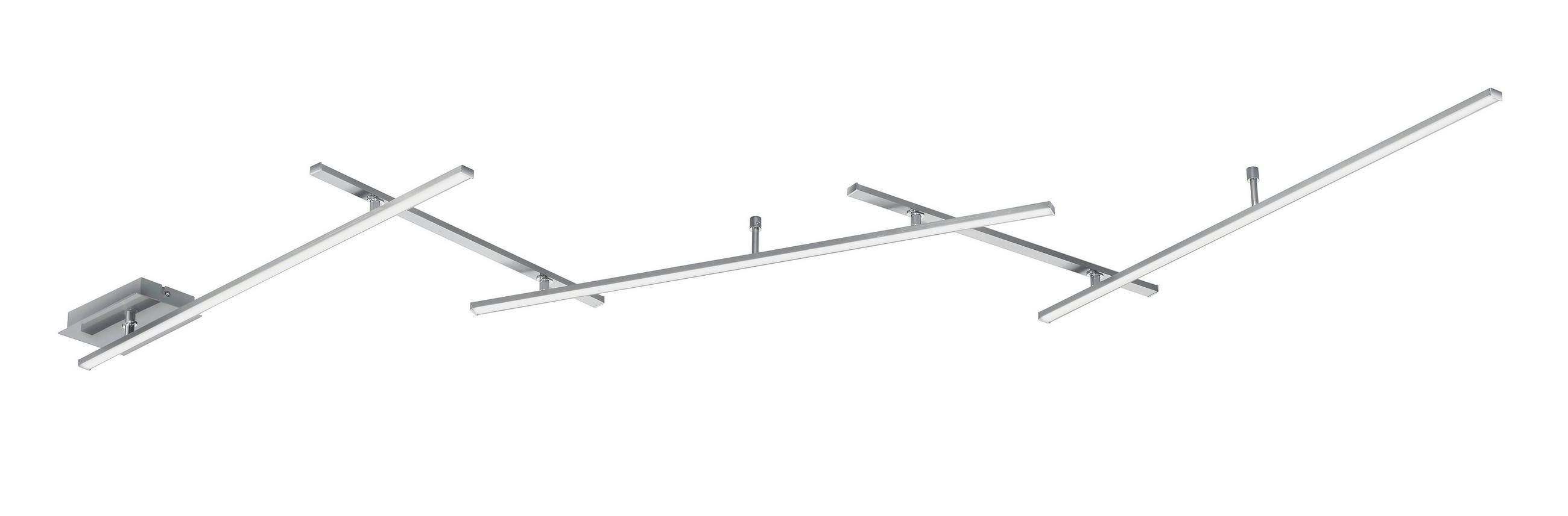 LED-DECKENLEUCHTE Indira 245/50/6,5 cm   - Weiß/Nickelfarben, Trend, Kunststoff/Metall (245/50/6,5cm) - Novel