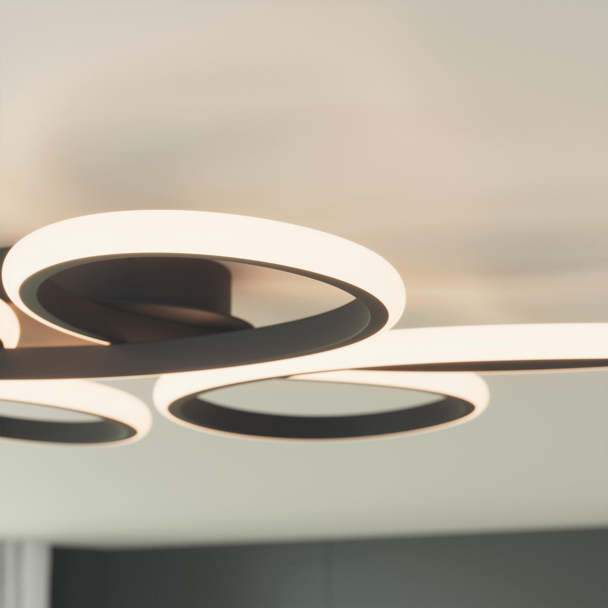 LED SVJETILJKA STROPNA Matar  - crna, Design, metal/plastika (70/10cm) - Novel