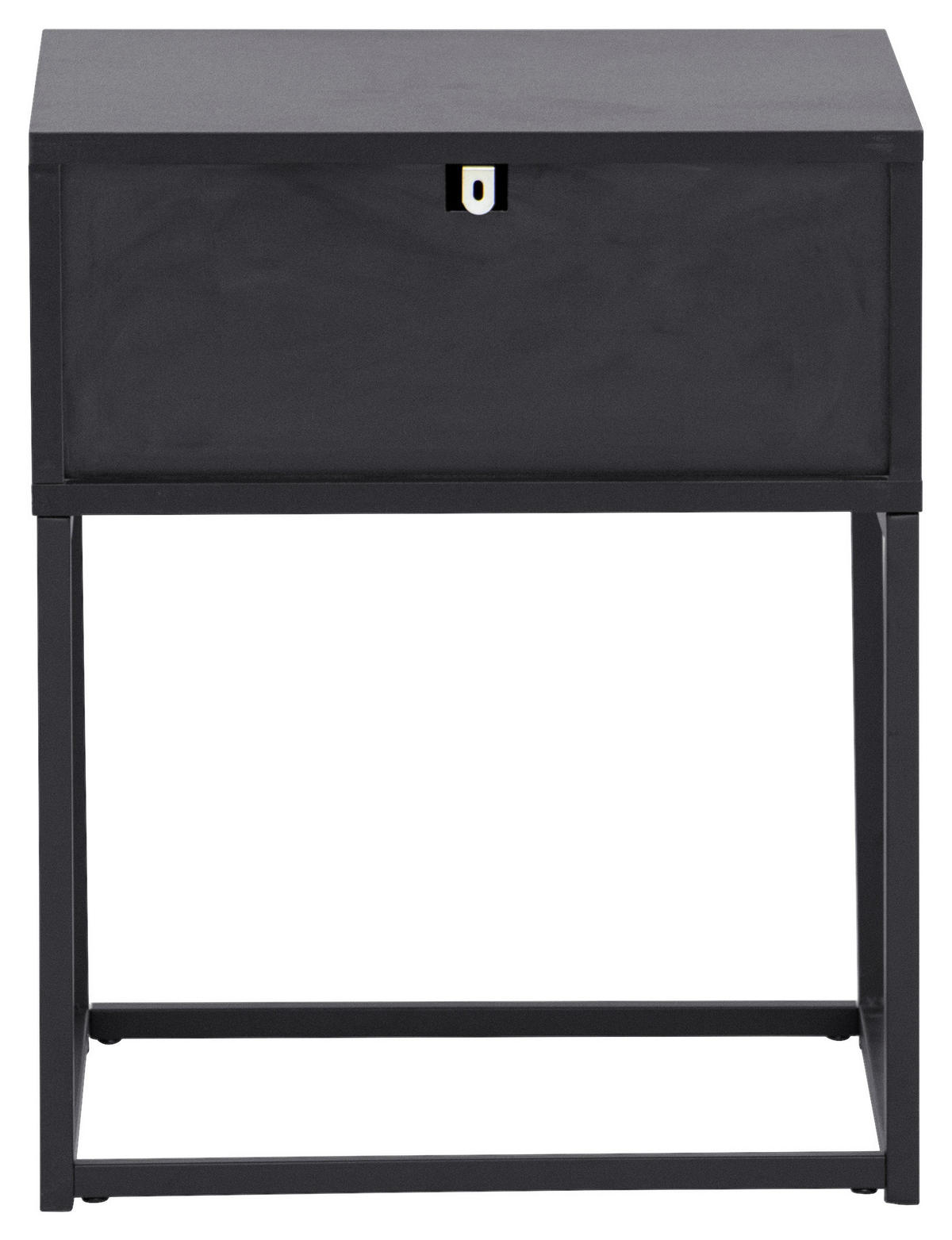 NACHTSCHRANK 42,5/52/38,5 cm  - Schwarz, KONVENTIONELL, Holzwerkstoff/Metall (42,5/52/38,5cm) - Boxxx