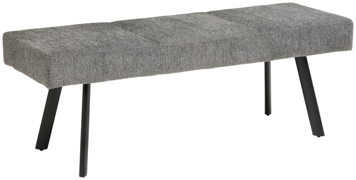 SITZBANK Metall, Textil Anthrazit  - Anthrazit/Schwarz, Konventionell, Textil/Metall (140/49/47cm) - MID.YOU