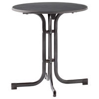 GARTENKLAPPTISCH 70/70/72 cm Metall rund  - Anthrazit/Grau, Basics, Kunststoff/Metall (70/70/72cm) - Sieger