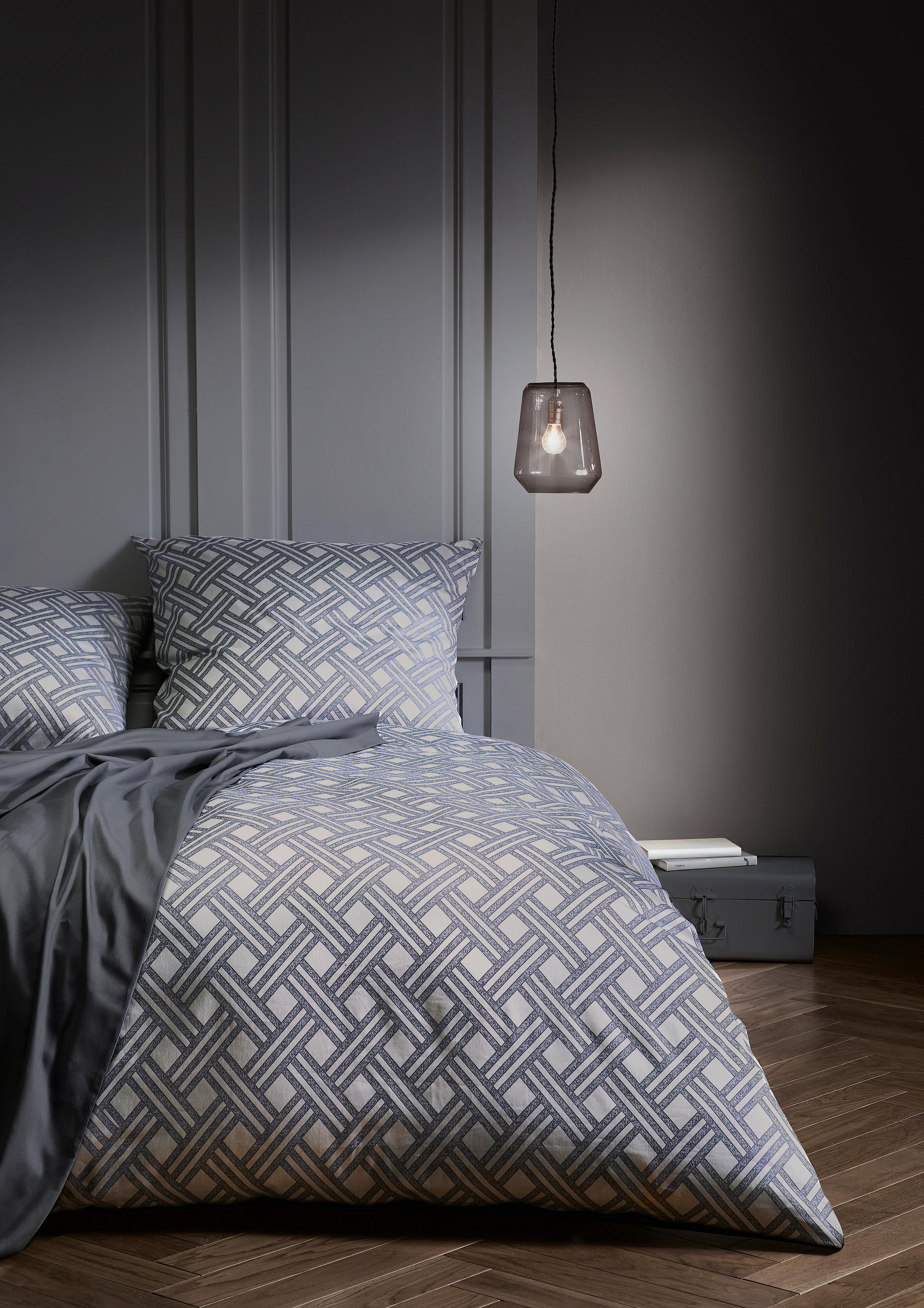 BETTWÄSCHE 200/200 cm Black Premium Damast Damast  - Grau, Basics, Textil (200/200cm) - Fleuresse