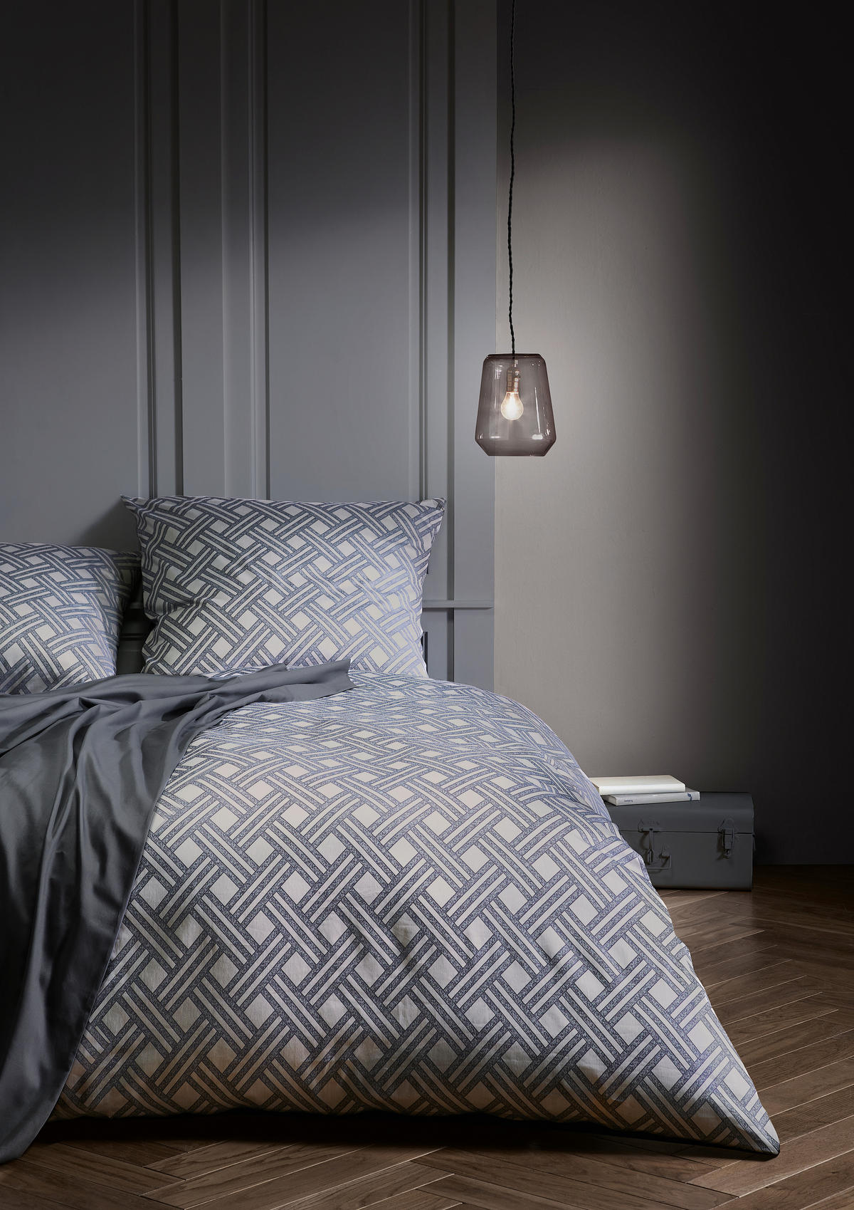 BETTWÄSCHE 240/220 cm Black Premium Damast Damast  - Grau, Basics, Textil (240/220cm) - Fleuresse