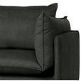 ECKSOFA in Samt Schwarz  - Schwarz, Design, Textil/Metall (200/241cm) - Carryhome