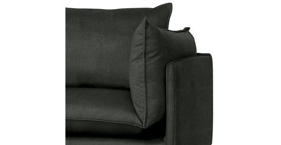 ECKSOFA in Samt Schwarz  - Schwarz, Design, Textil/Metall (200/241cm) - Carryhome